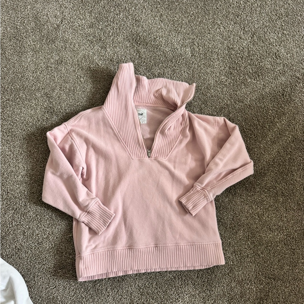 Aerie pink quarter zip